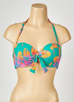 Haut De Maillot De Bain Simone Perele Vert Haut Bandeau