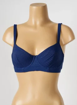 Haut De Maillot De Bain Simone Perele Bleu Haut Soutien-gorge Emboitant