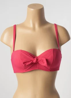 Haut De Maillot De Bain Simone Perele Rouge Haut Soutien-gorge Moulé