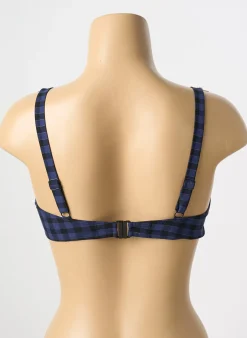 Haut De Maillot De Bain Simone Perele Bleu Haut Soutien-gorge Emboitant