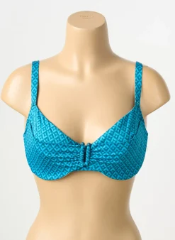 Haut De Maillot De Bain Simone Perele Bleu Haut Soutien-gorge Emboitant