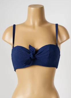 Haut De Maillot De Bain Simone Perele Bleu Haut Soutien-gorge Moulé