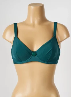 Haut De Maillot De Bain Simone Perele Vert Haut Soutien-gorge Emboitant