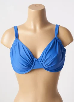 Haut De Maillot De Bain Sun Project Bleu Haut Soutien-gorge Emboitant