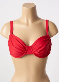Haut De Maillot De Bain Sun Project Rouge Haut Soutien-gorge Emboitant