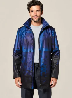 Imperméable Pierre Talamon Bleu Sans Capuche
