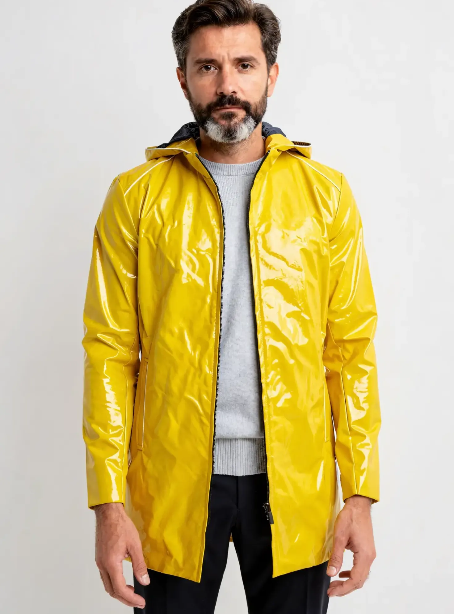 Imperméable Pierre Talamon Jaune A Capuche