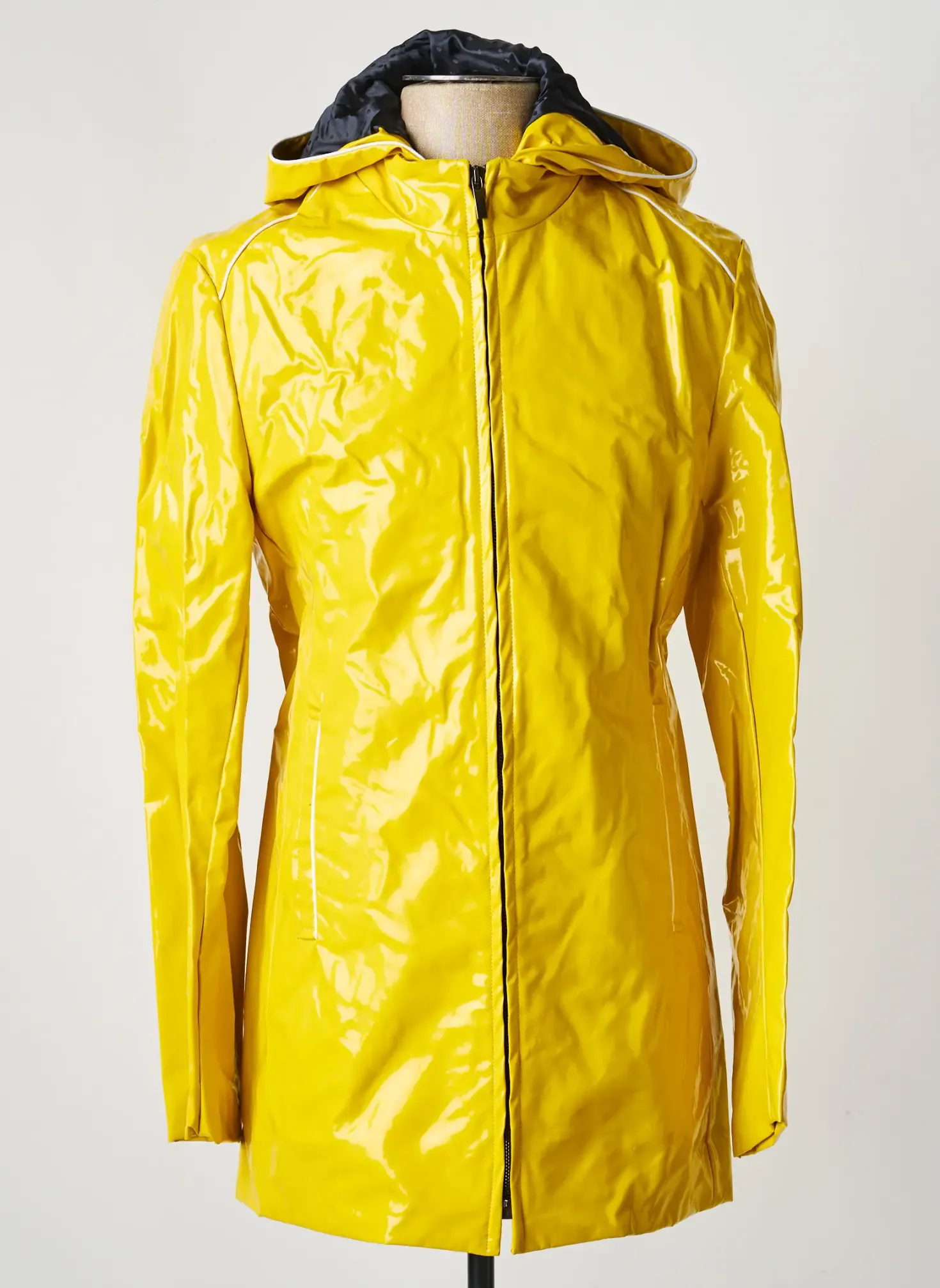 Imperméable Pierre Talamon Jaune A Capuche