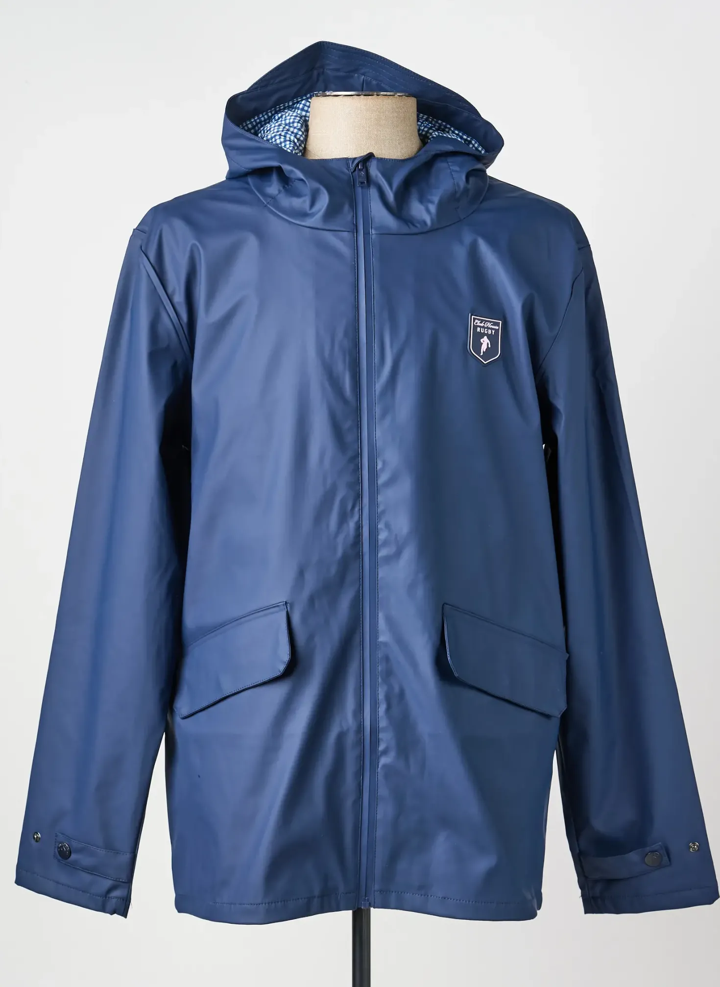 Imperméable Ruckfield Bleu A Capuche