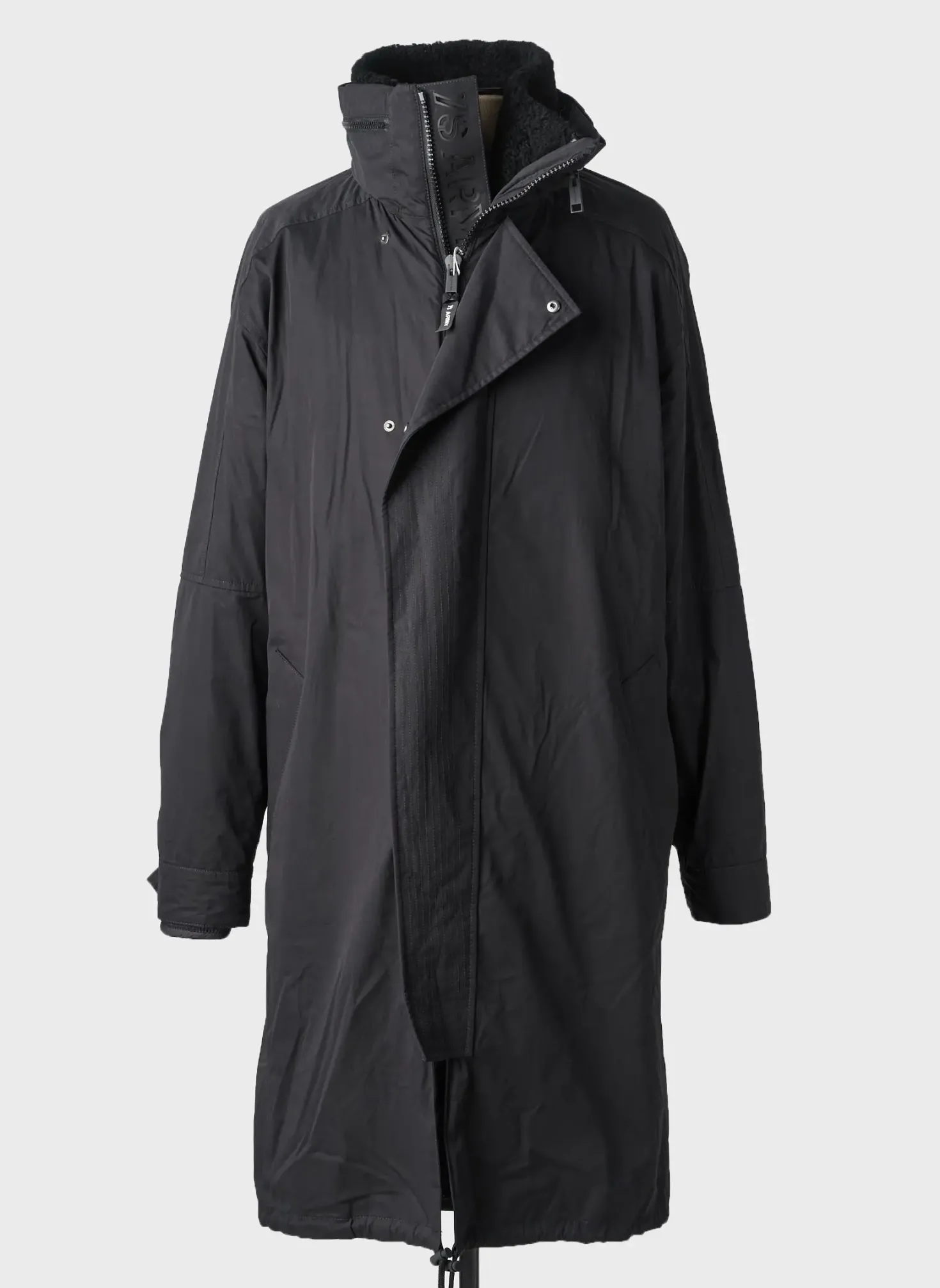 Imperméable Yves Salomon Noir Sans Capuche