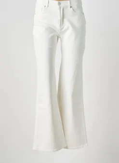 Jean Coupe Flare Esqualo Blanc Taille Haute
