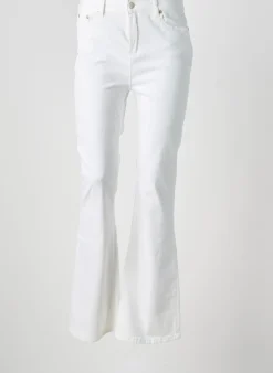 Jean Coupe Flare Esqualo Blanc