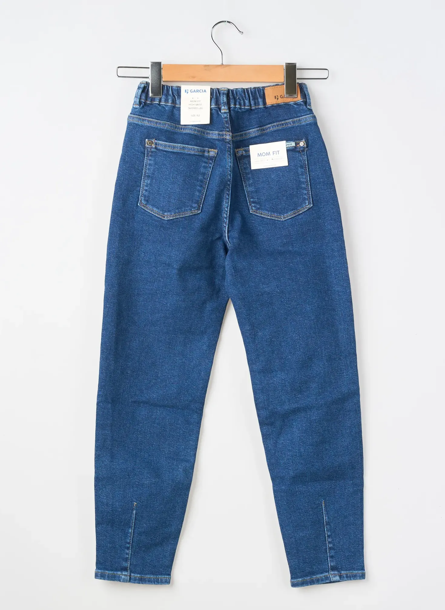 Jean Coupe Mom Garcia Bleu Taille Élastique