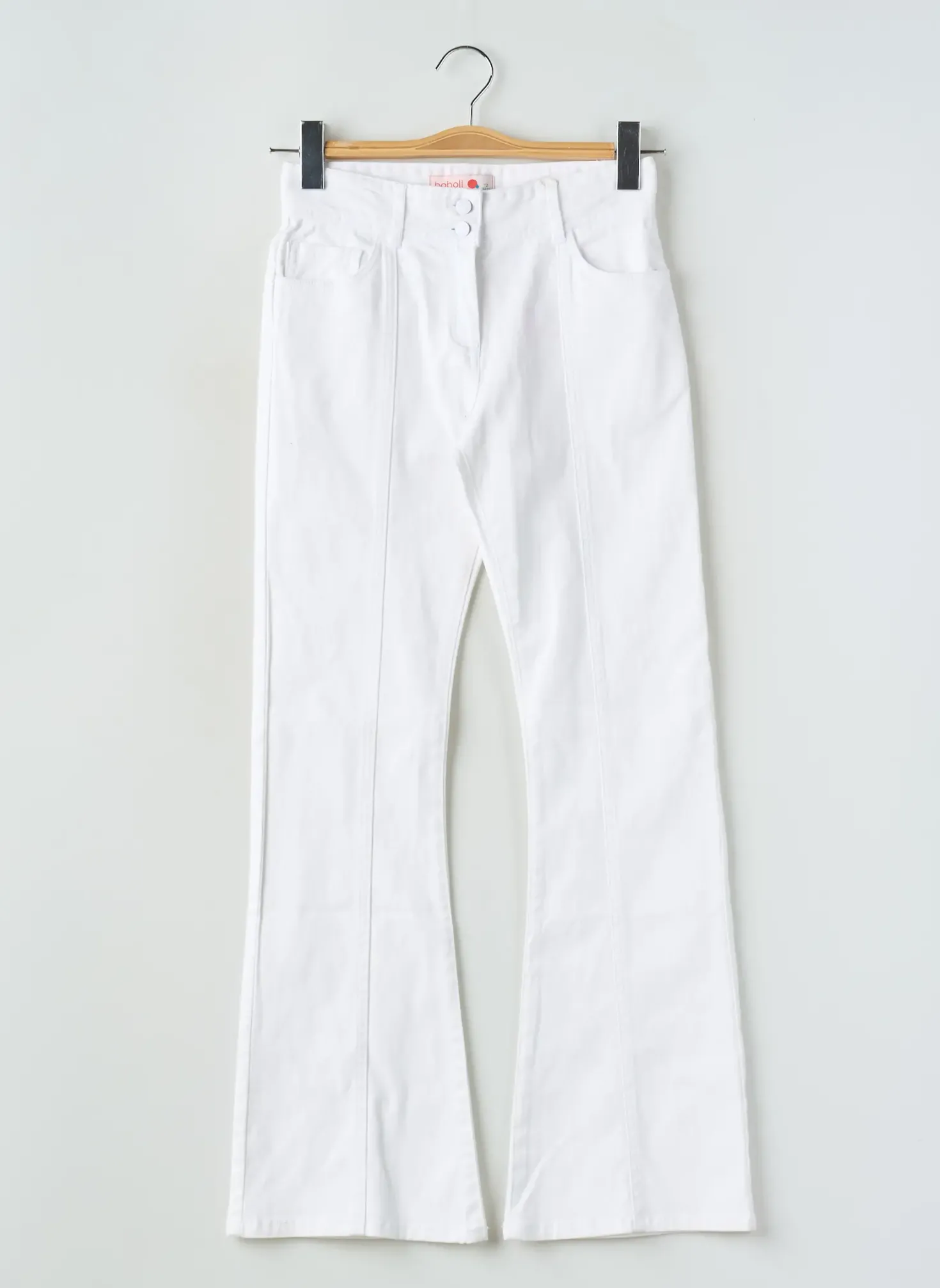 Jeans Bootcut Boboli Blanc Taille Ajustable