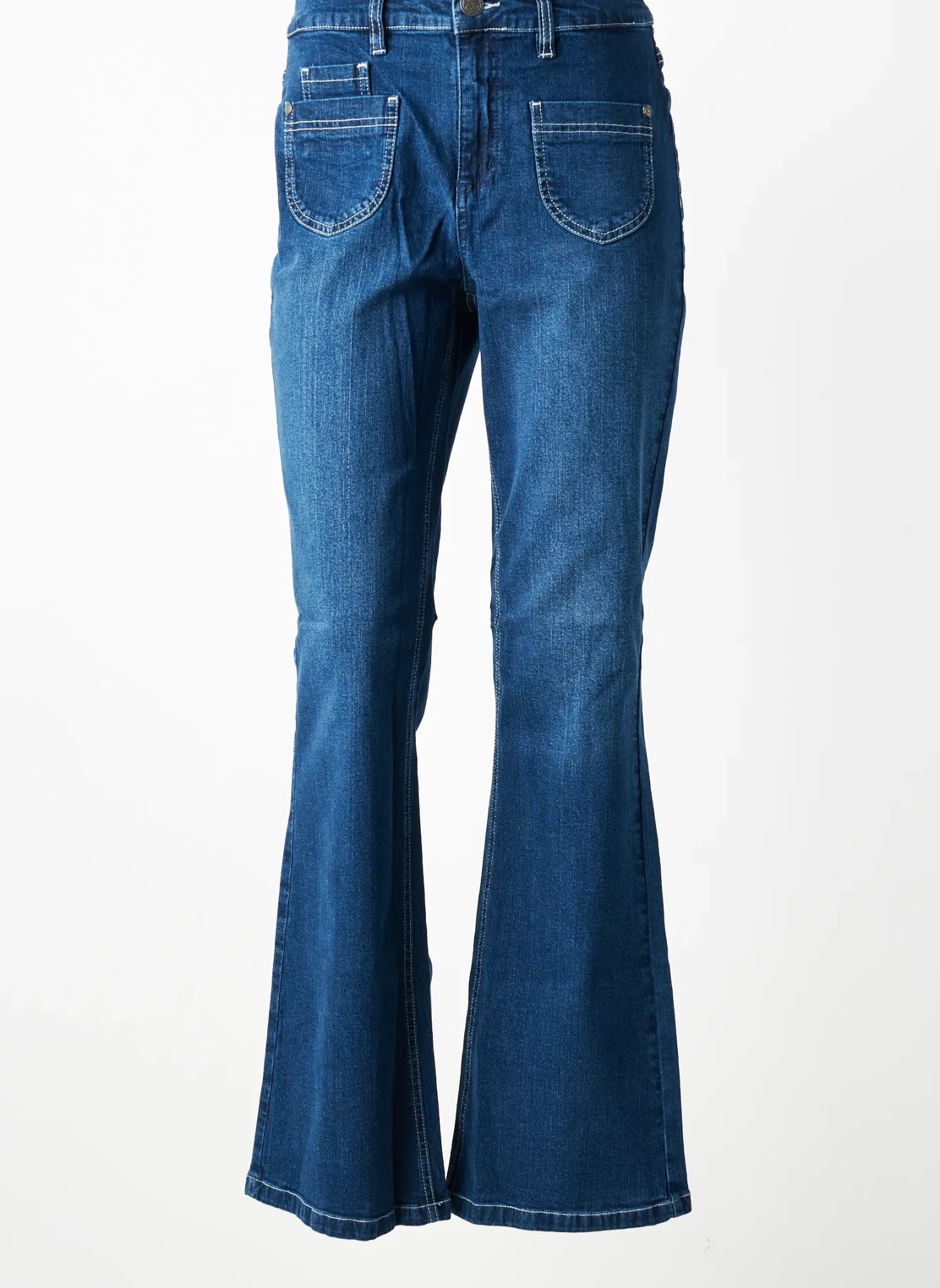 Jeans Bootcut Sheego Bleu Taille Normale