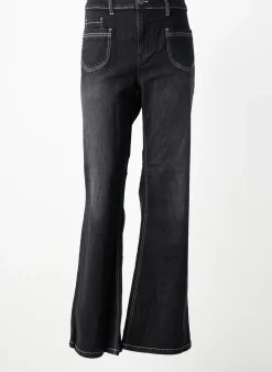 Jeans Bootcut Sheego Noir Taille Normale