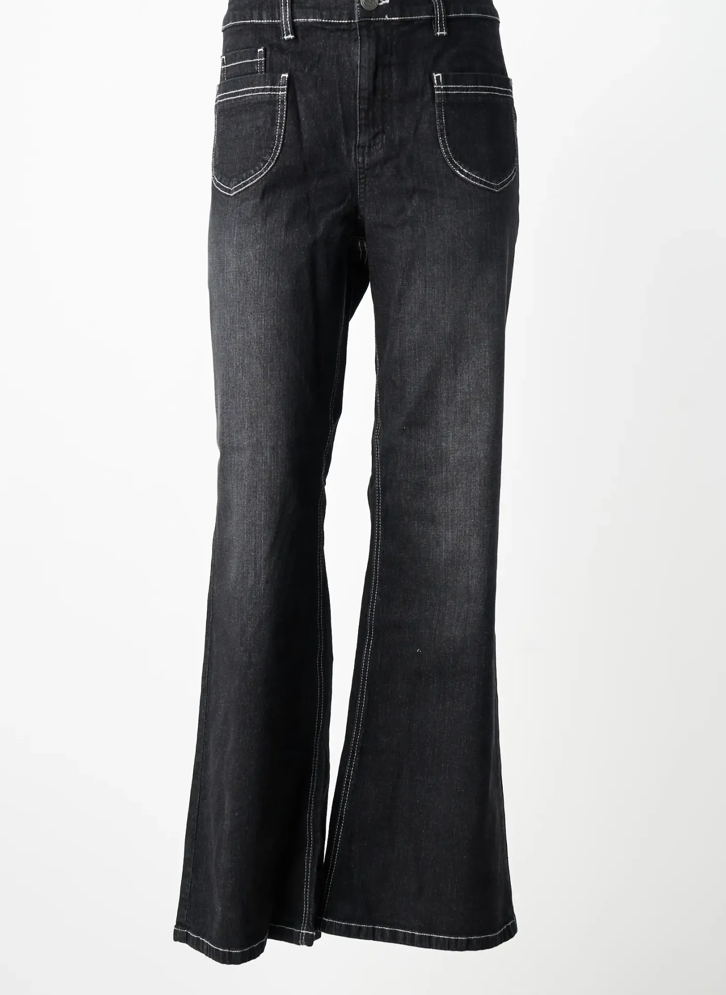 Jeans Bootcut Sheego Noir Taille Normale