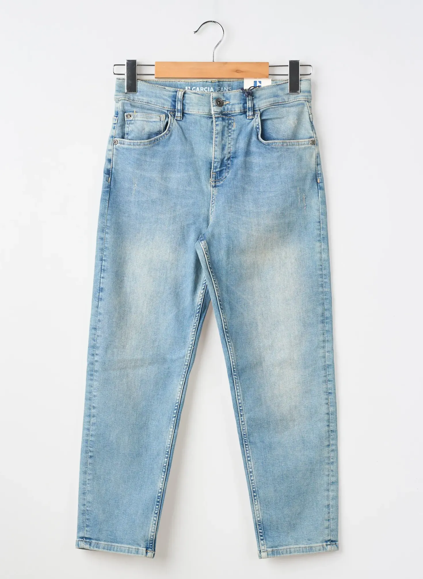 Jeans Boyfriend Garcia Bleu Taille Ajustable