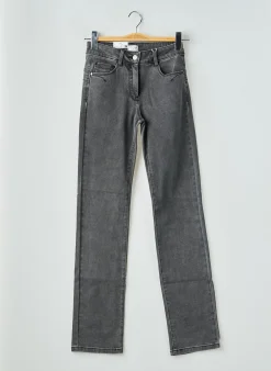 Jeans Coupe Droite C'est Beau La Vie Gris Taille Normale