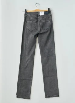 Jeans Coupe Droite C'est Beau La Vie Gris Taille Normale