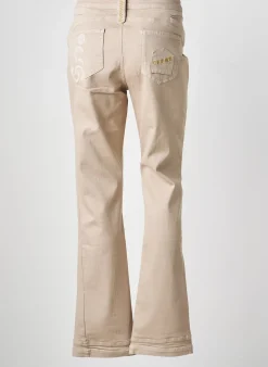Jeans Coupe Droite Elisa Cavaletti Beige Taille Normale