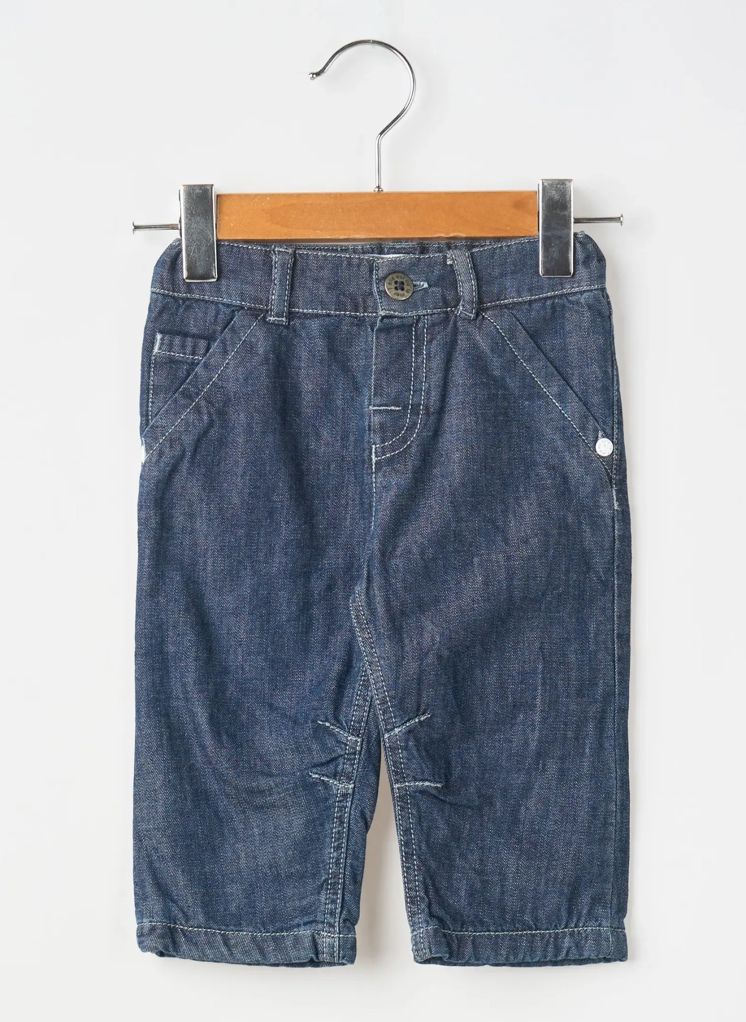 Jeans Coupe Droite Elle Est Ou La Mer Bleu Taille Ajustable