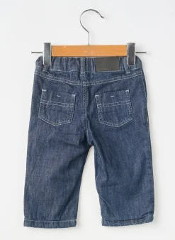 Jeans Coupe Droite Elle Est Ou La Mer Bleu Taille Ajustable