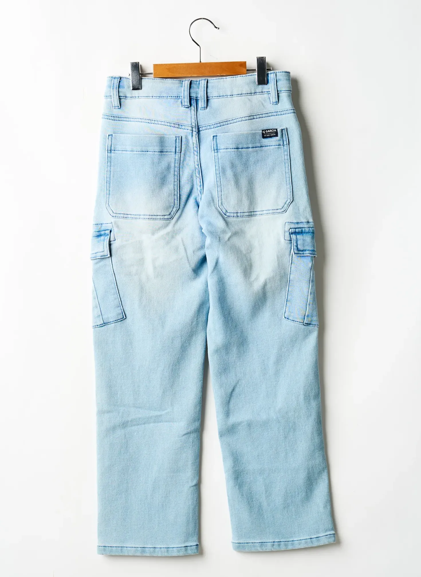 Jeans Coupe Droite Garcia Bleu Taille Ajustable