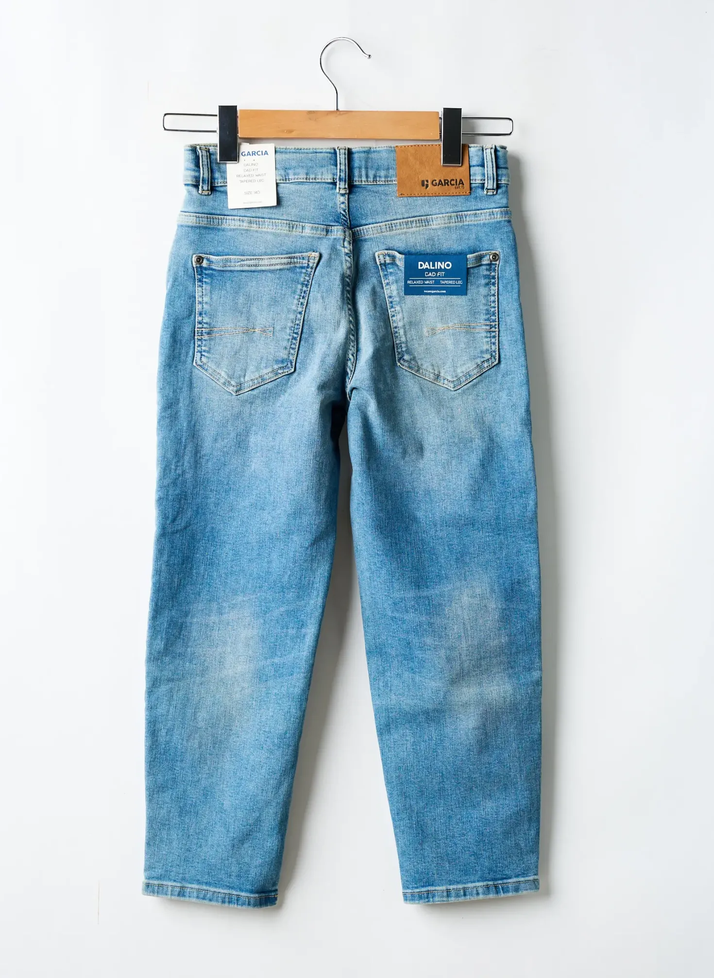 Jeans Coupe Droite Garcia Bleu Taille Ajustable