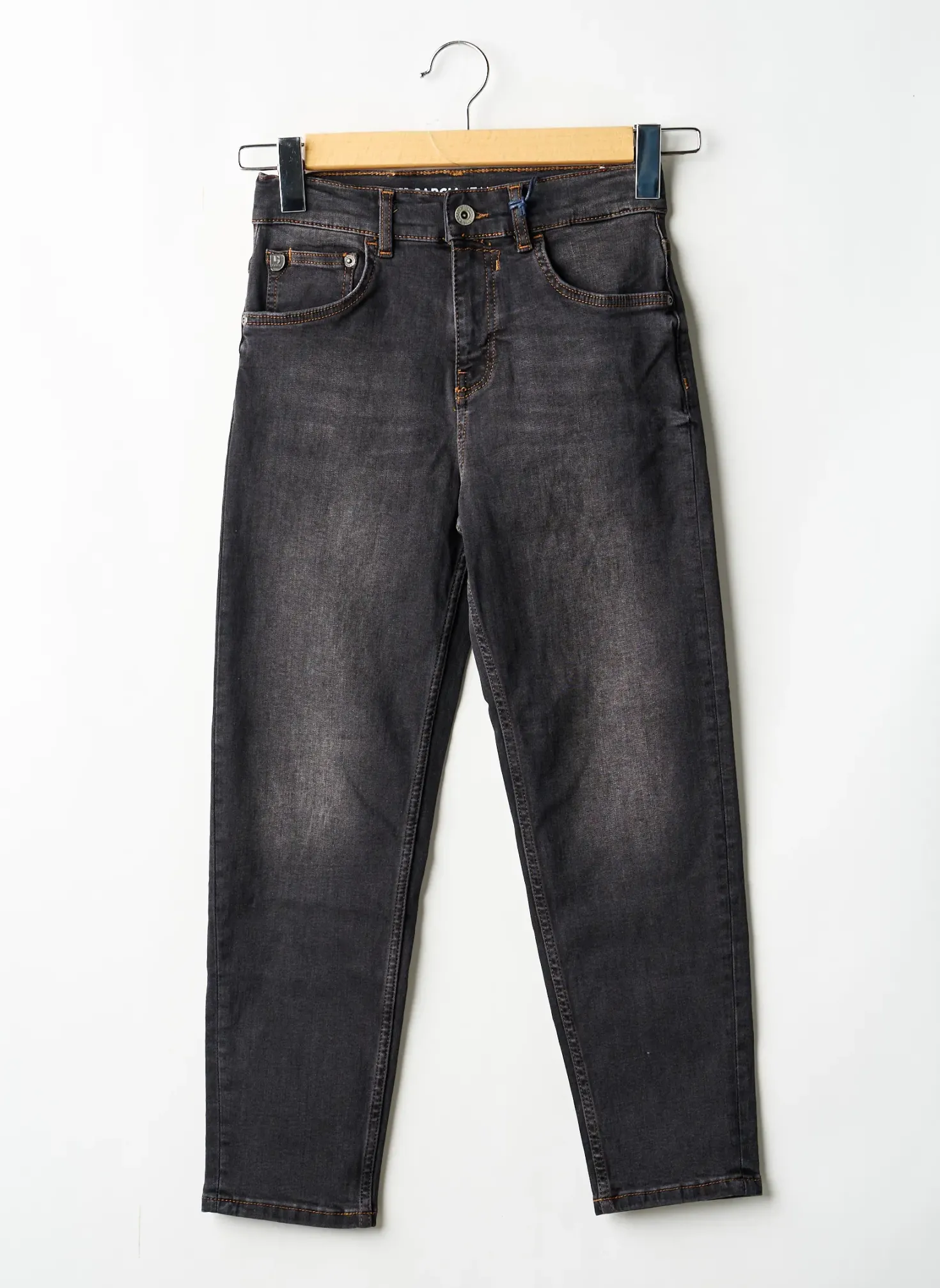 Jeans Coupe Droite Garcia Gris Taille Ajustable