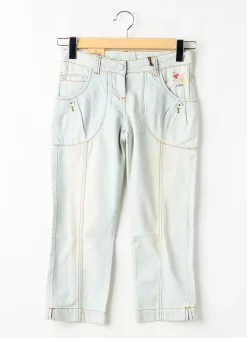 Jeans Coupe Droite Ikks Bleu Taille Ajustable
