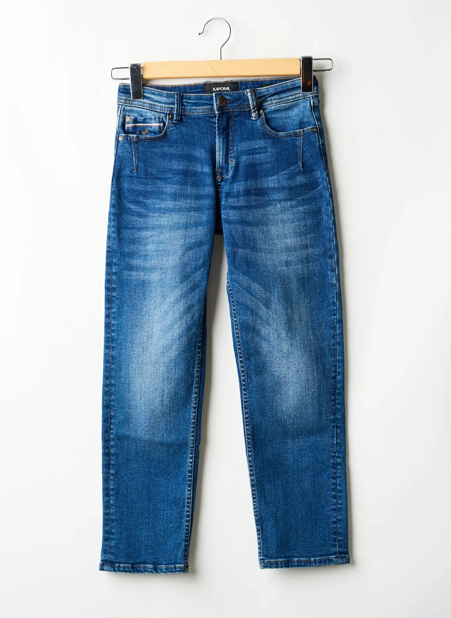 Jeans Coupe Droite Kaporal Bleu Taille Ajustable