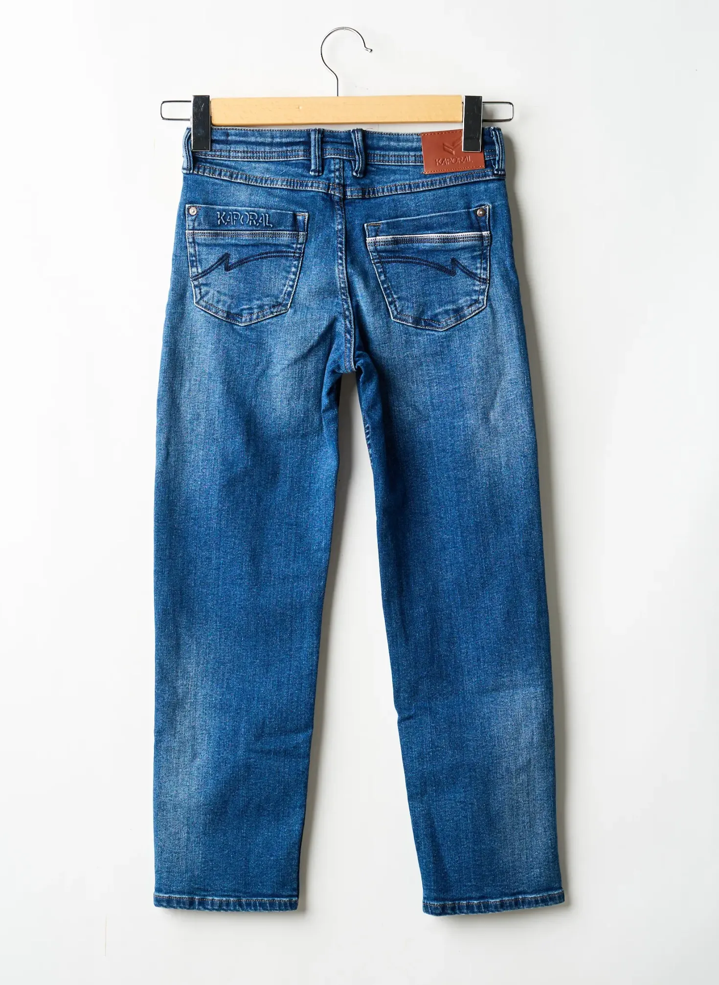 Jeans Coupe Droite Kaporal Bleu Taille Ajustable