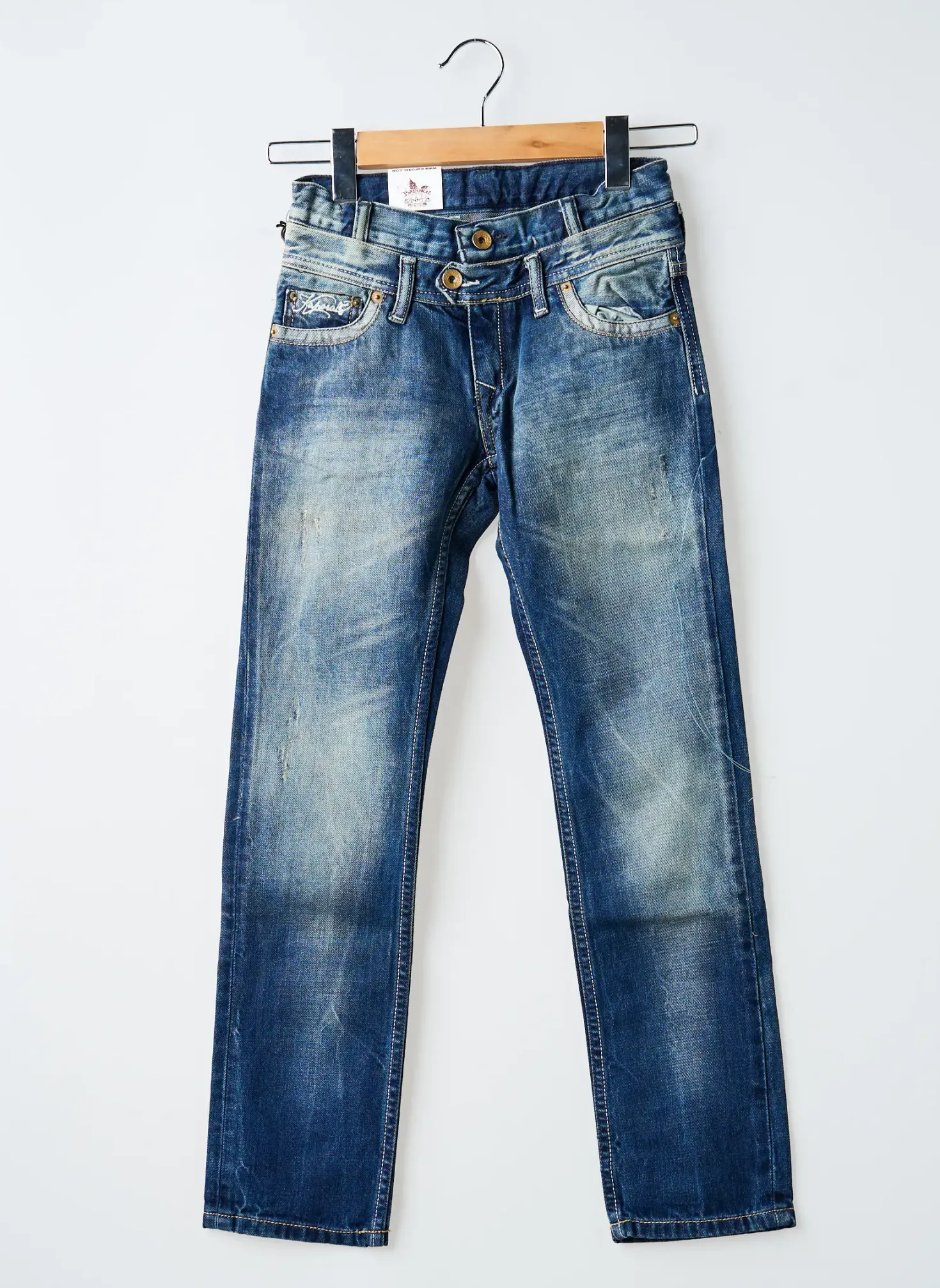 Jeans Coupe Droite Kaporal Bleu Taille Ajustable