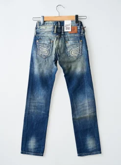 Jeans Coupe Droite Kaporal Bleu Taille Ajustable
