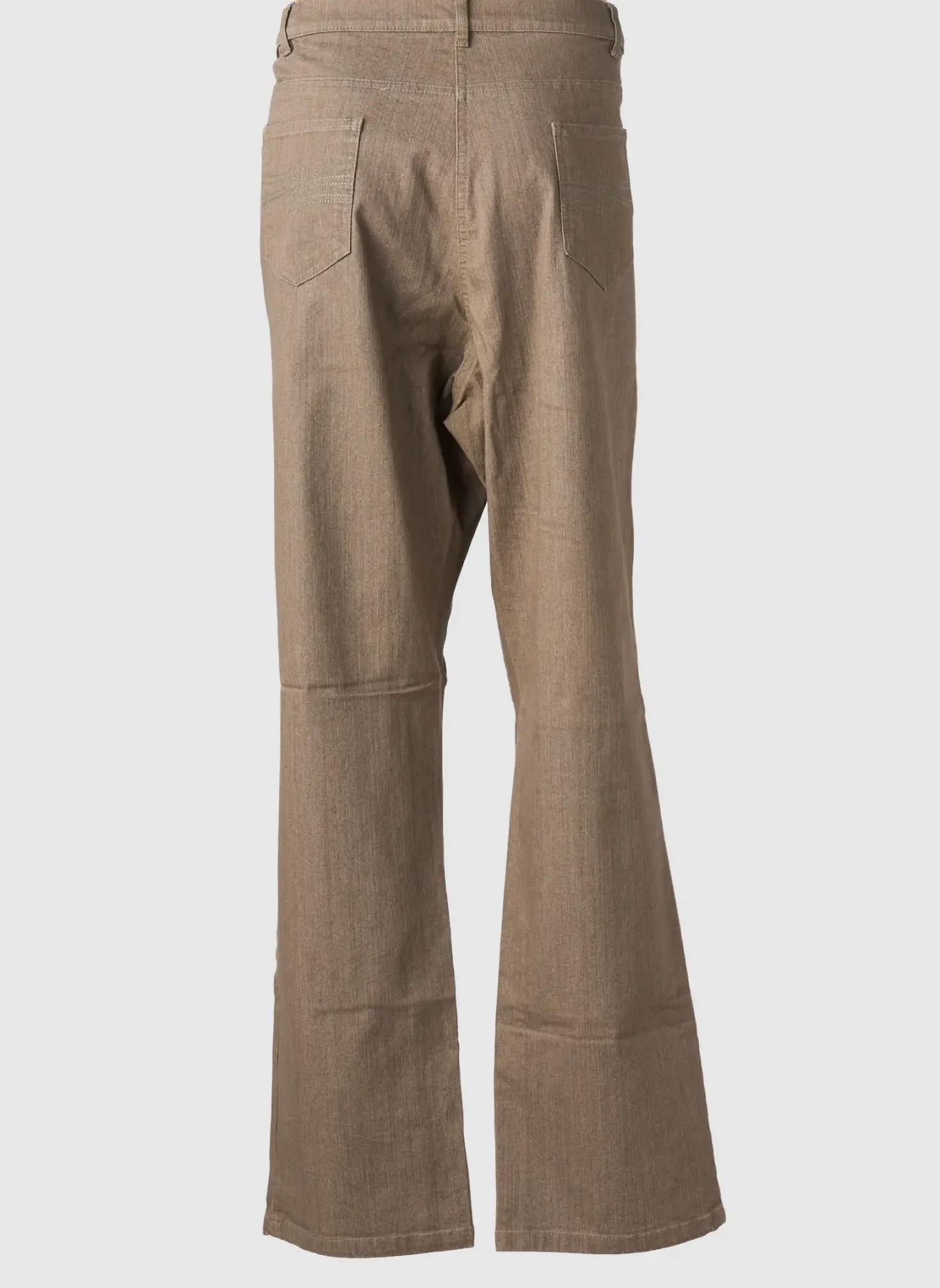Jeans Coupe Droite Karting Marron Taille Haute