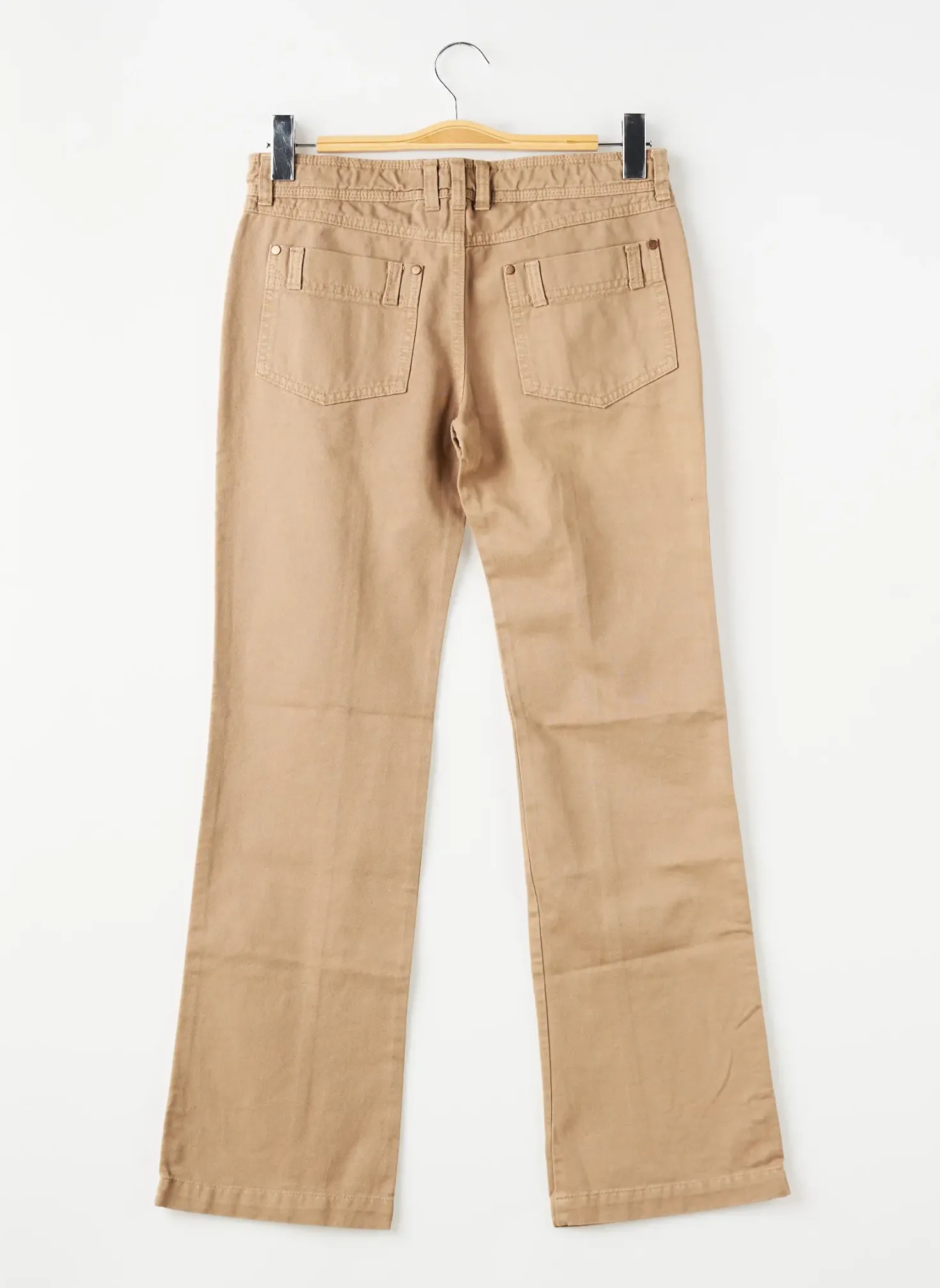 Jeans Coupe Droite La Fee Maraboutee Marron Taille Ajustable