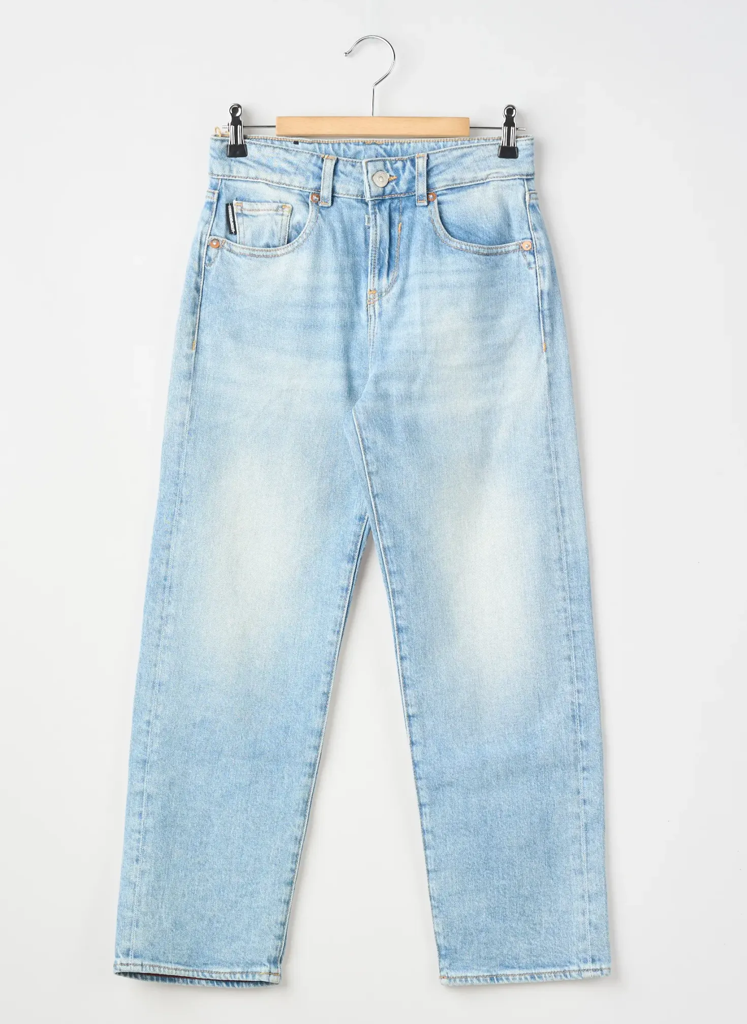Jeans Coupe Droite Le Temps Des Cerises Bleu Taille Ajustable