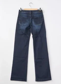 Jeans Coupe Droite Le Temps Des Cerises Bleu