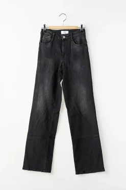 Jeans Coupe Droite Le Temps Des Cerises Noir