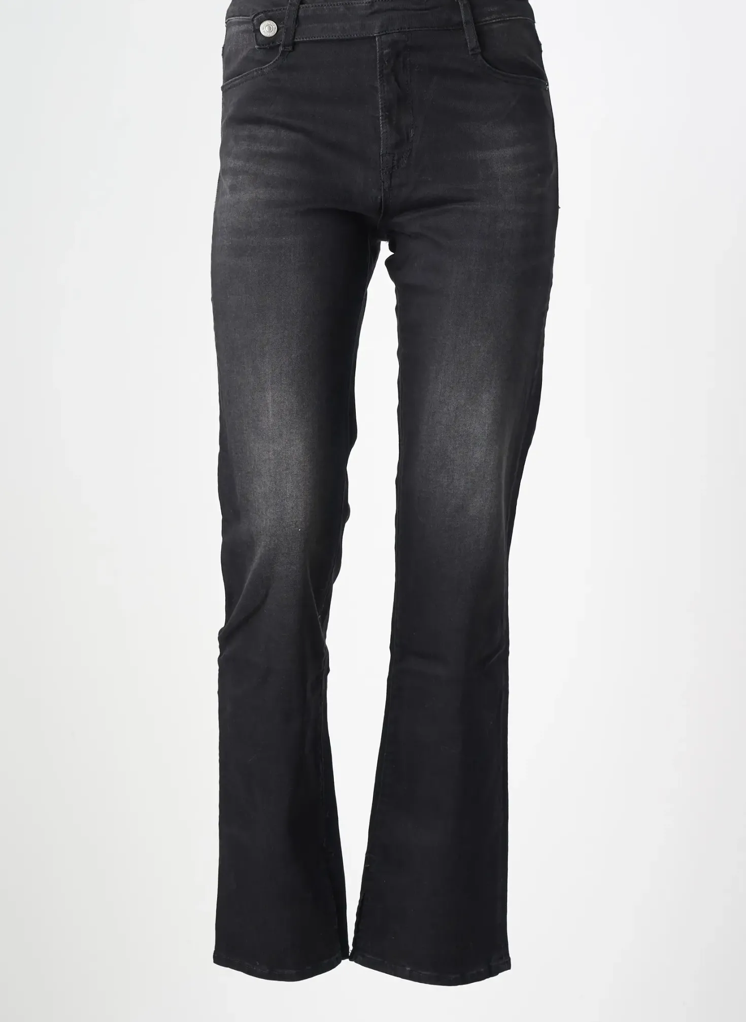 Jeans Coupe Droite Le Temps Des Cerises Noir