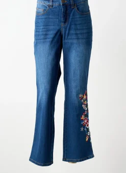 Jeans Coupe Droite Sheego Bleu Taille Normale