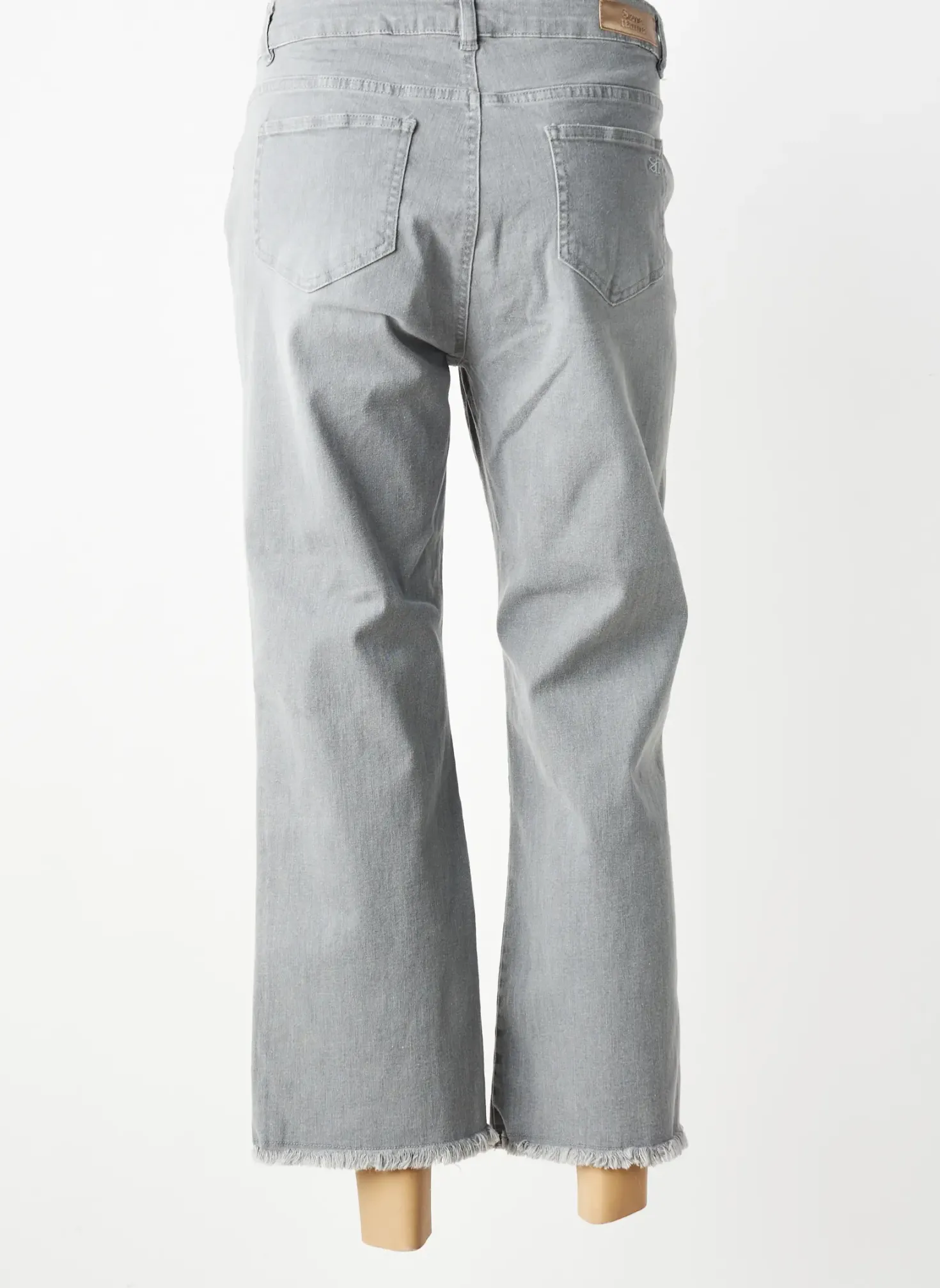 Jeans Coupe Droite Signe Nature Gris Taille Normale