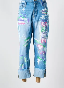 Jeans Coupe Droite S.woman Bleu Taille Normale