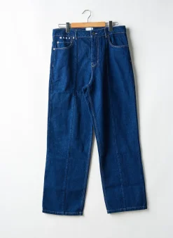 Jeans Coupe Droite Wanf Bleu Taille Normale