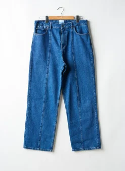 Jeans Coupe Droite Wanf Bleu Taille Normale