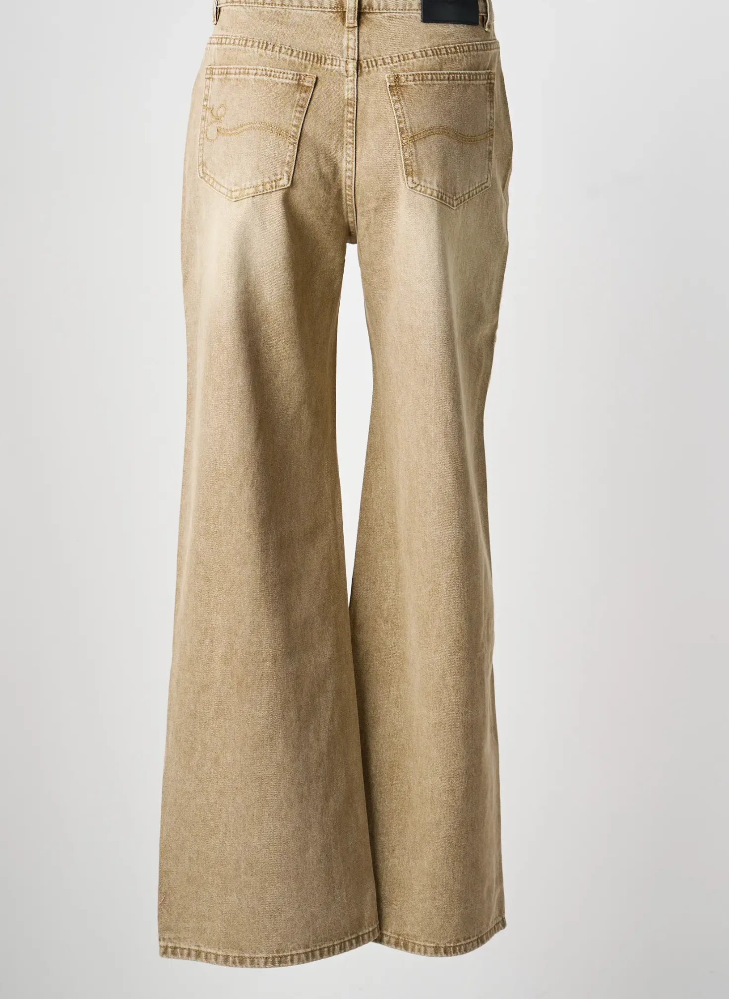 Jeans Coupe Large Esqualo Marron Taille Normale