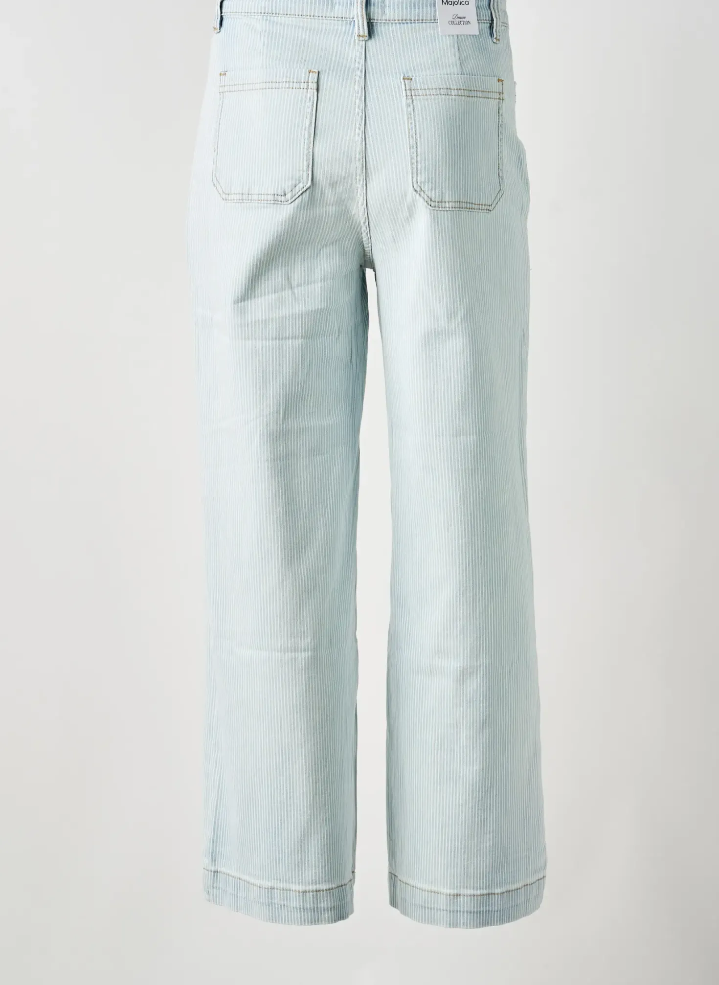 Jeans Coupe Large Majolica Bleu Taille Normale