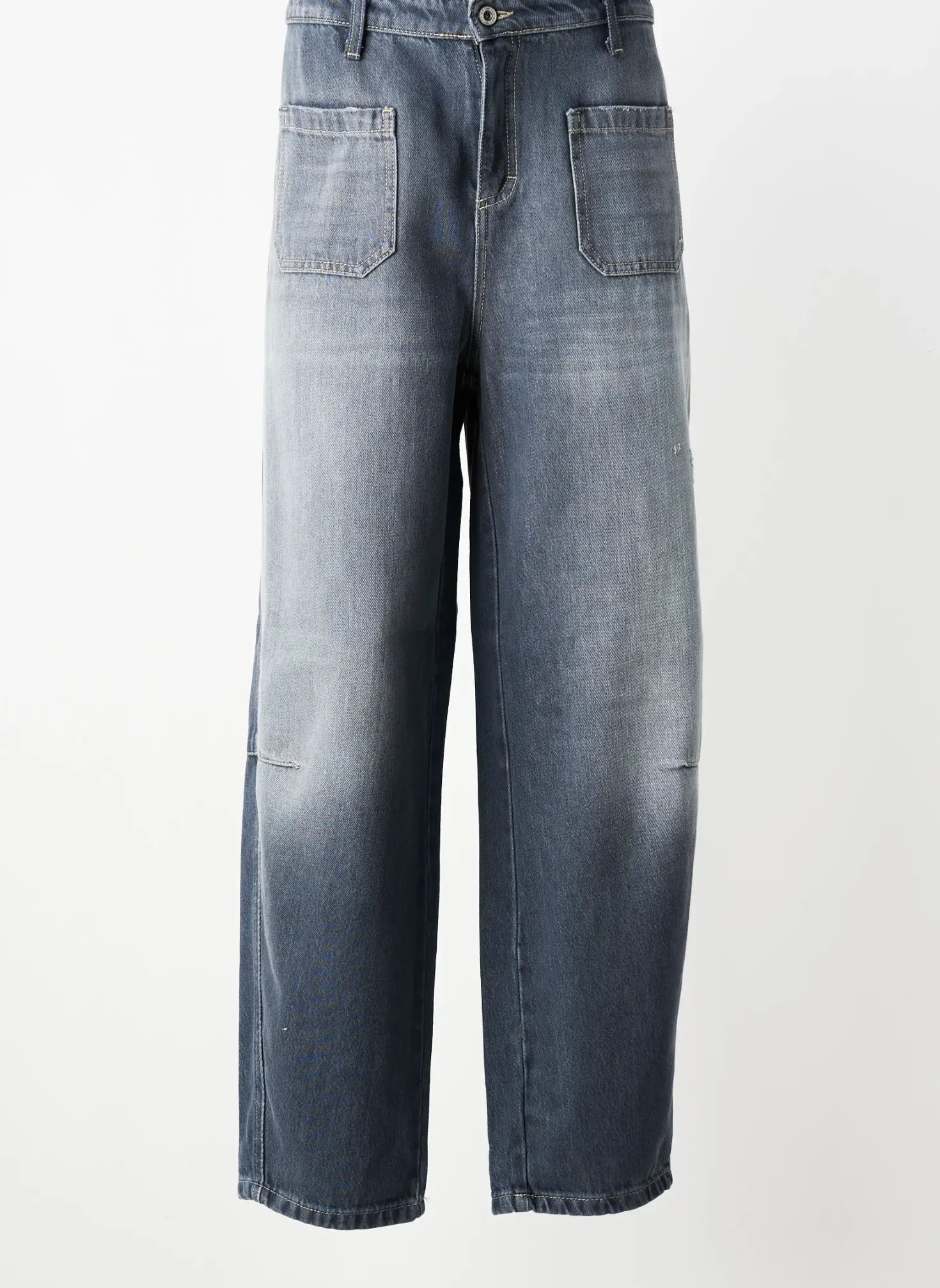 Jeans Coupe Large Please Bleu Taille Normale