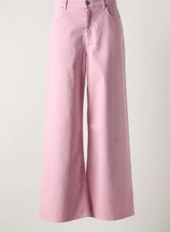 Jeans Coupe Large Weekend Maxmara Rose Taille Haute